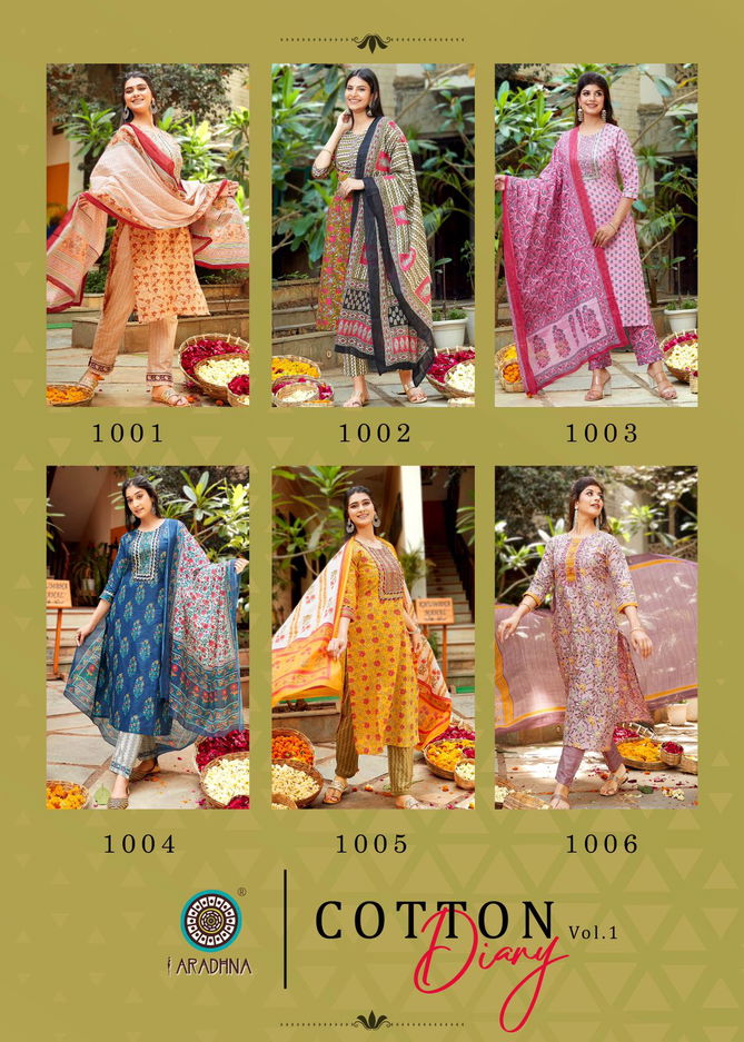 Aradhna Cotton Dairy 1 New Fancy Ethnic Wear Cotton Ready Made Collection